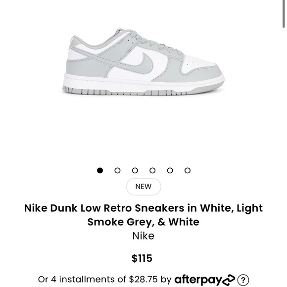 Nike Shoes - Nike Dunk Low Retro Sneakers in White, Light Smoke Grey, & White